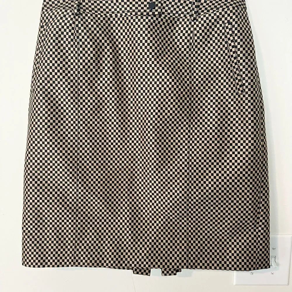 Carlisle Checkered Pencil Skirt 12